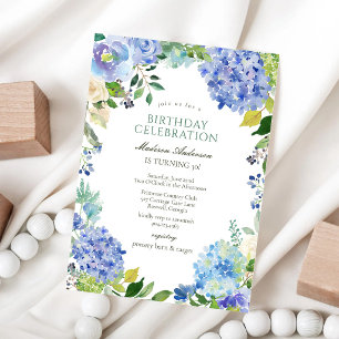 Modern Floral Wildflower Birthday Invitation