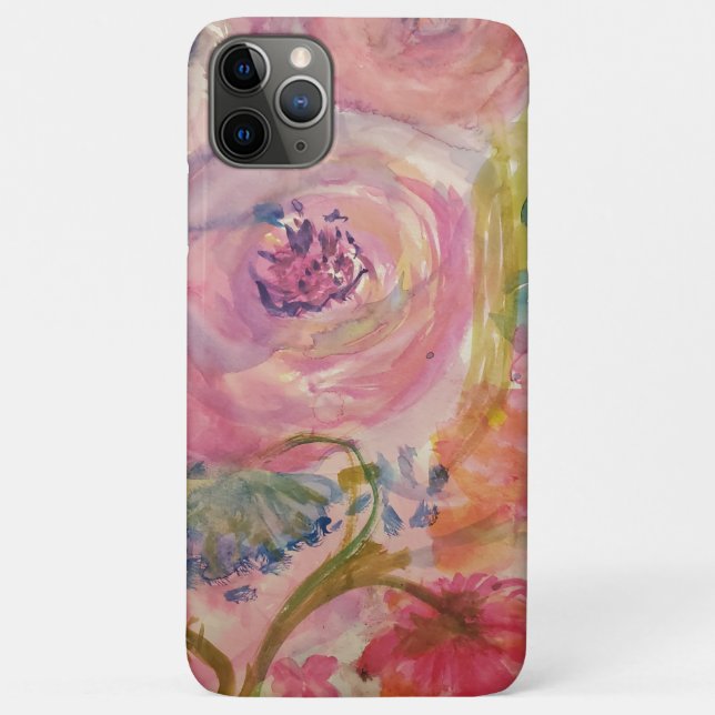 MODERN FLORAL WITH NAME Case-Mate iPho iPhone Case (Back)