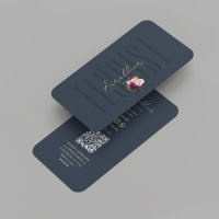 Modern Florist Shop Flower Bouquet Dark Blue