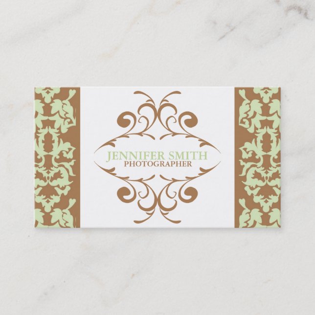 Modern Flourish Business Cards (Front)