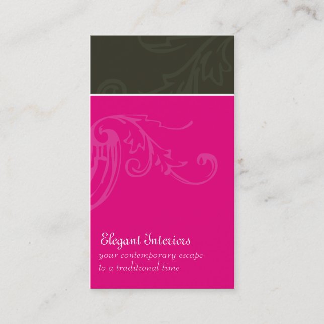 Modern Flourish Business Cards (Front)