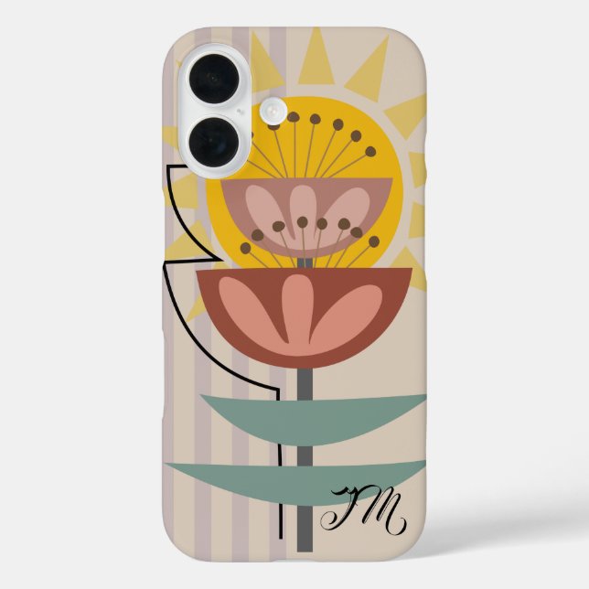 Modern flower and custom text Case-Mate iPhone case (Back)