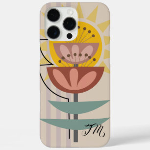 Modern flower and custom text iPhone 16 pro max case