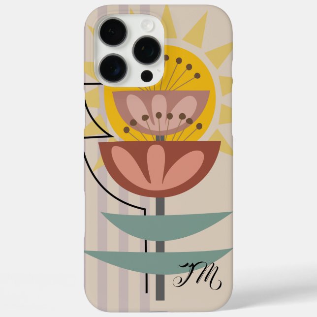 Modern flower and custom text Case-Mate iPhone case (Back)
