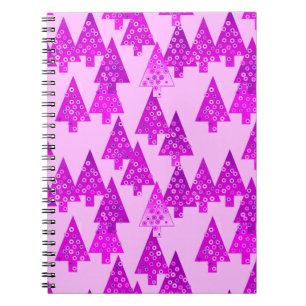 Modern flower Christmas trees - orchid Notebook
