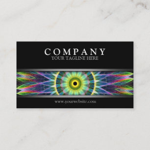 Modern Flower Eye Mandala Business Card