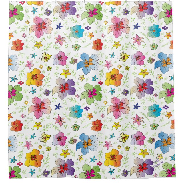 Modern Flower Floral Pattern Colourful Art (Front)