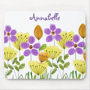 Modern Flower Garden Summer Personalised Mouse Pad