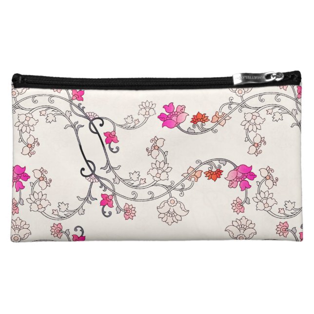 Modern Flower Pattern 227 Cosmetic Bag (Front)