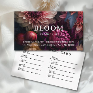 Modern Flower Salon Appointment Card