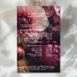 Modern Flower Salon Pricelist Flyer<br><div class="desc">Custom Modern Floral Salon Price List Flyers.</div>