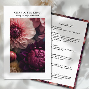 Modern Flower Salon Pricelist Flyer