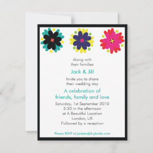 Modern Flowers 4.25x5.5 Invitation
