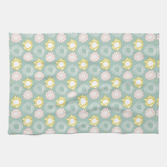 Modern Flowers II Kitchen Towel (Horizontal)