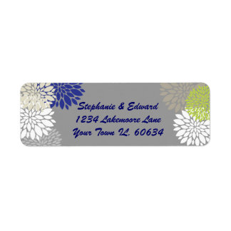 modern flowers label