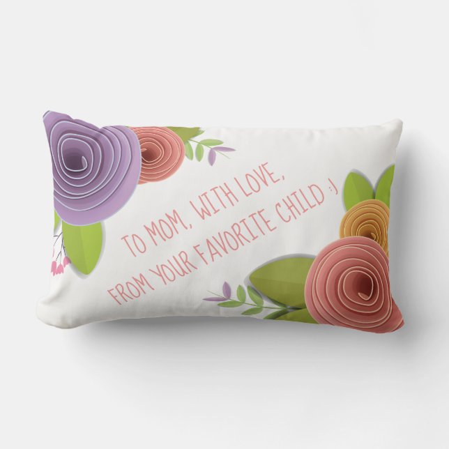 Modern Flowers Personalized Mother's Day  Lumbar P Lumbar Pillow (Front)