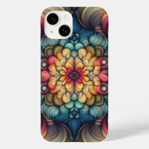 Modern Flowing Line Art Phone Case Vibrant Abstrac