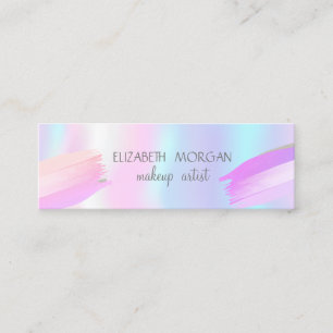 Modern Foil Brush Stroke,Holographic Mini Business Card