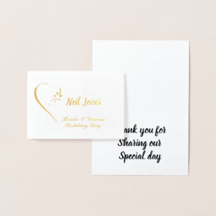 Modern Foil Customizable Wedding Guest place cards