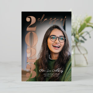 Modern Foil Graduation Announcement