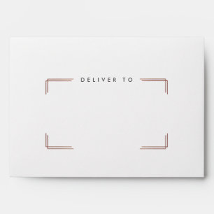 Modern foil greeting card envelope