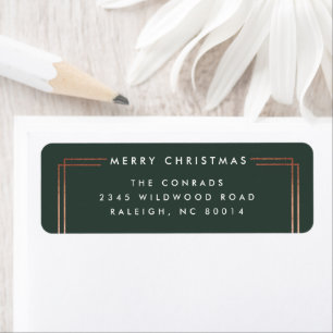 Modern foil merry Christmas Label