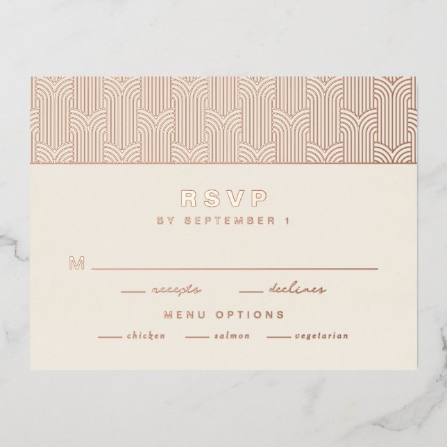 Modern Foil RSVP Card (Front)