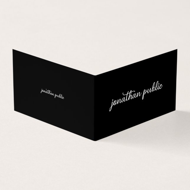 Modern Folded Business Cards Elegant Template (Outside)