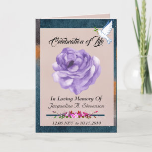 Modern Folded Celebration of Life Order of Service Program