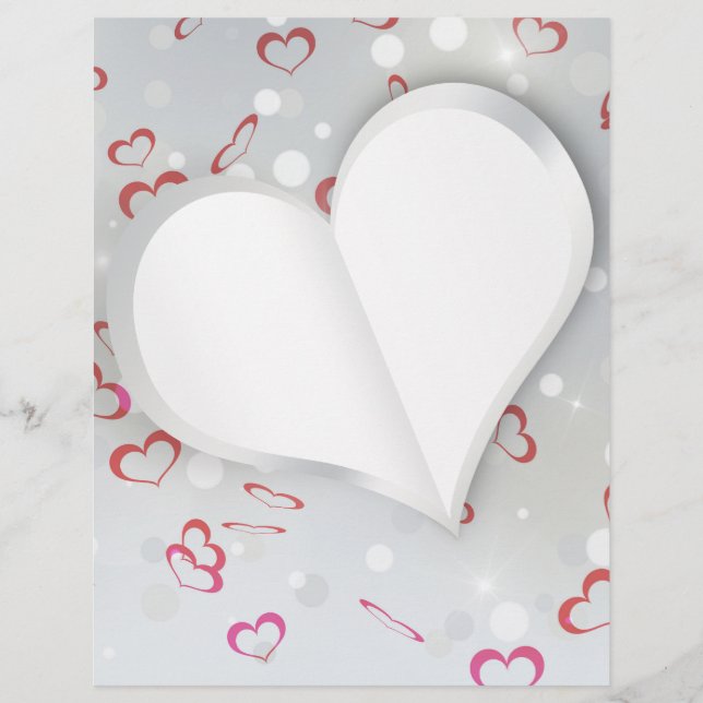 Modern Folded Paper Heart - Letterhead (Front)