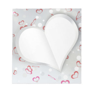 Modern Folded Paper Heart - Notepad