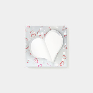 Modern Folded Paper Heart - Post-it® Notes
