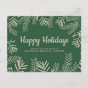 Modern Foliage   Doctor's Holiday Greeting Postcard