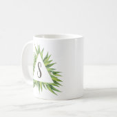 Modern Foliage Frame Monogram Coffee Mug (Front Left)