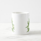 Modern Foliage Frame Monogram Coffee Mug (Center)