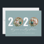 Modern foliage wreath 2020 stayed home holiday card<br><div class="desc">Modern minimal foliage wreath Merry Christmas 2020 the year we stayed home script holiday Christmas card. Hand painted eucalyptus,  minimal foliage and modern rustic rattan wreath give this holiday card a luxurious feel. In classy greens,  browns and greys.</div>