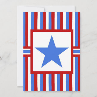 Modern Folk Art American Patriotic Invitation