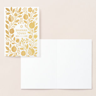 Modern Folk Art Shana Tovah Botanical Foil Card