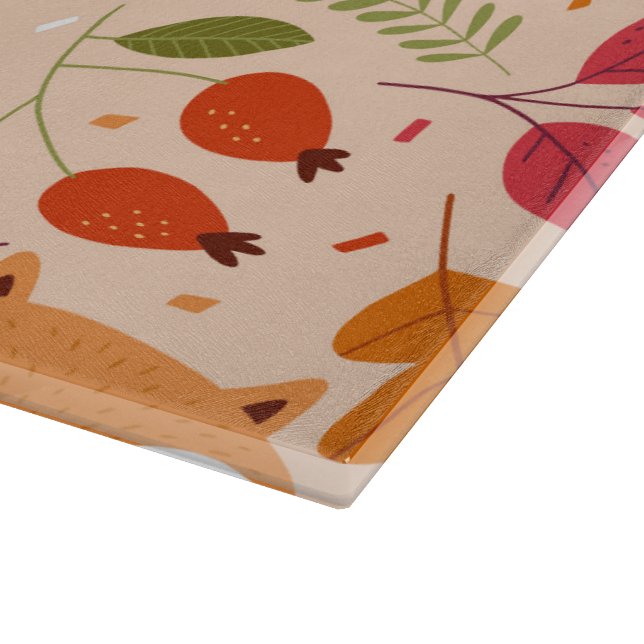Modern Folk Foxes Cutting Board (Corner)
