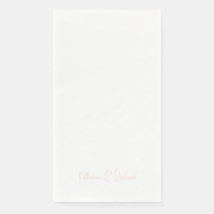 Modern Font Blush Names Paper Guest Towels Napkin