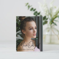Modern Font Graceful Photo Graduation Thank You