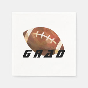 Modern Football Graduation Party Napkin