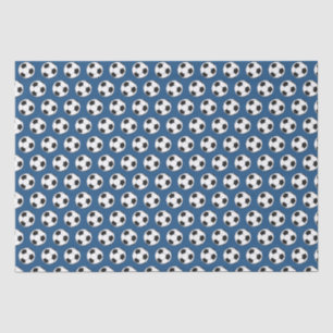 Modern Football Soccer Boy Birthday Kids Blue Tissue Paper