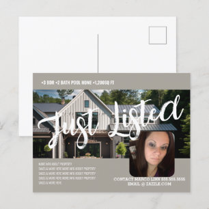 Modern For Sale Home Listed Photo Business B Postcard