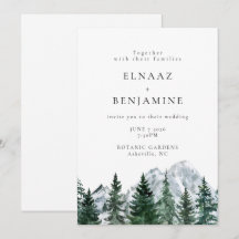 Modern Forest and Mountain landscape Wedding