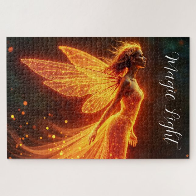 Modern forest fire creatures fly colourful fairy  jigsaw puzzle (Horizontal)