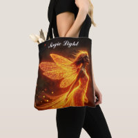 Modern forest fire creatures fly colourful fairy