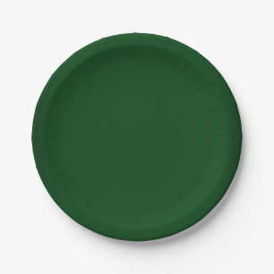 Modern Forest Green Customizable Paper Plate