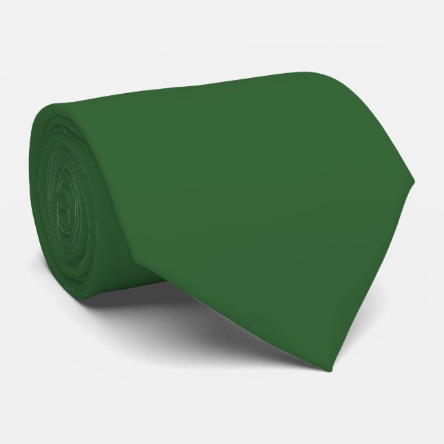 Modern Forest Green Plain Solid Colour Tie (Rolled)