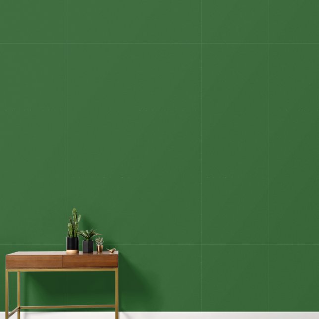 Modern Forest Green Plain Solid Colour Wallpaper (Hallway)